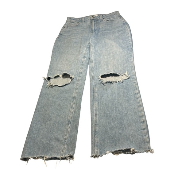 PAIGE Noella High Rise Busted Knee Lightwash Jeans Sz 26 - Picture 4 of 12